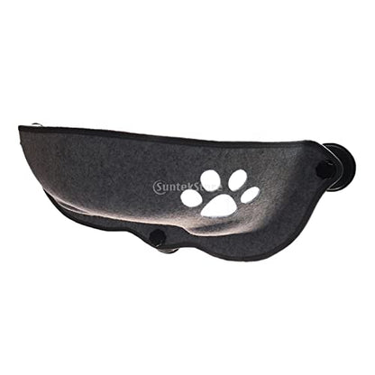 Gazechimp Cat Hammocks for Car with Window, Sill Sill Seat with Washable Cushion, Suction Cups Space Saving, Rest Seat, Grey