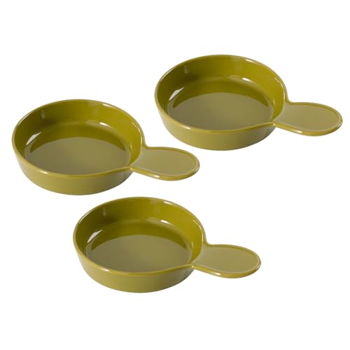 Havniva Ceramic Cat Bowl Whisker Friendly 5.5” Cat Dishes Shallow Cat Food Bowl Anti-Slip Pet Water Bowls for Indoor Cats, Wide Cat Food Dish Prevent Whisker Fatigue (3 Pack) - color: Matcha Green - C