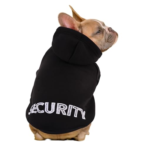 Dog Hoodie,Flannel Pet Hooded Sweater with Hat Puppy Pullover Sweater Shirt,Dog (Security Black,S) - color: Security, size: Small