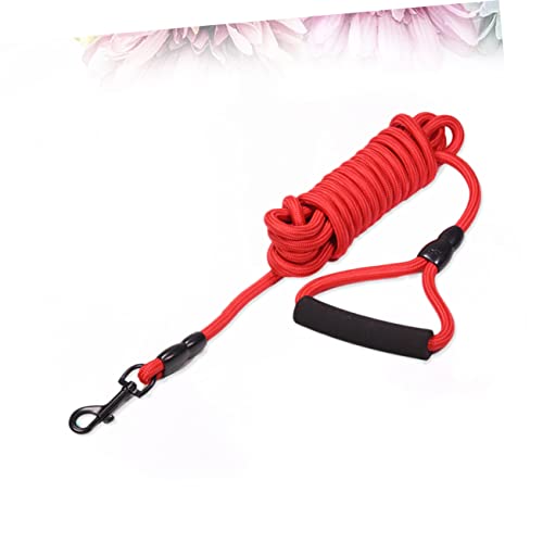 Toyvian Heavy Duty Dog Leash with Padded Handle Red Training Leash for Medium Large Dogs Ergonomic Grip for Comfort and Control for Training and Walking