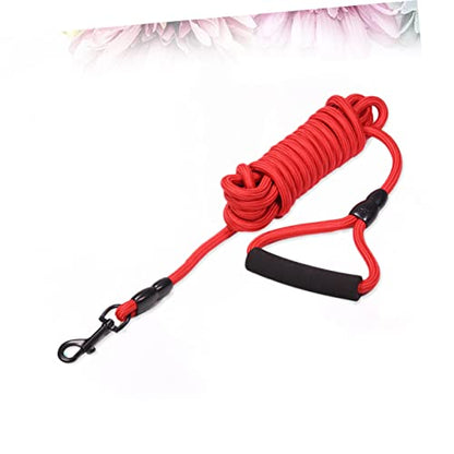Toyvian Heavy Duty Dog Leash with Padded Handle Red Training Leash for Medium Large Dogs Ergonomic Grip for Comfort and Control for Training and Walking
