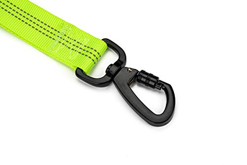 6FT Highly Reflective Heavy Duty Elastic Bungee Medium and Large Dog Leash Shock Absorbing with Comfortable Padded Handle and Traffic Handle Suitable for Training - color: Green