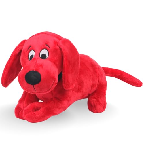 Clifford® Snuggle Buddy Plush Dog Toy | Cozy Dog Stuffed Animals Play Toy for Medium to Large Dogs | Comfort, Squeakers, Crinkle, Interactive Bonding - color: Red
