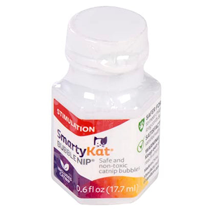 SmartyKat Bubble Nip Catnip Bubbles for Cats & Kittens, Safe for Pets - Trial Size, 0.6 Fluid Ounce (Pack of 2) - size: 0.6 oz (Pack of 2), style: Catnip Bubble