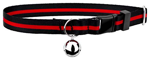 Country Brook Petz - Thin Red Line Cat Collar - Camouflage Collection Featuring Rugged Designs - color: Thin Red Line