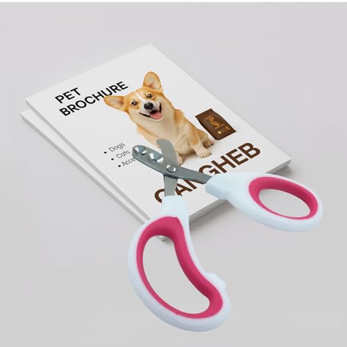 Cat Nail Clippers, Pet Nail Clippers, Cat Claw Trimmers, 2mm & 3mm Circular Cutting Holes for Small Animals Such as Birds, Bearded Dragon, Hamsters, Rabbits, Hedgehogs, Ferrets (Dark Pink) - color: Pink, size: Double Hole