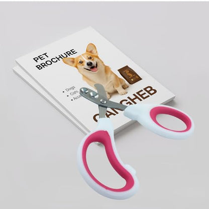 Cat Nail Clippers, Pet Nail Clippers, Cat Claw Trimmers, 2mm & 3mm Circular Cutting Holes for Small Animals Such as Birds, Bearded Dragon, Hamsters, Rabbits, Hedgehogs, Ferrets (Dark Pink) - color: Pink, size: Double Hole