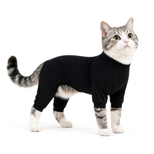 LoveLongLong Dog Jumpsuit with UV Protection and Quick-Dry Fabric for Spring Summer Pet Pajamas Black XS - color: Black, size: XS (for small dogs)