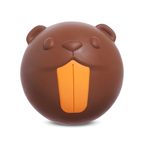 Barkbox Ricochet The Nutria Dog Toy – All-Rubber Design with Fun Squeak, Perfect for Enthusiastic Chewers and Durable Playtime - style: Ricochet The Nutria