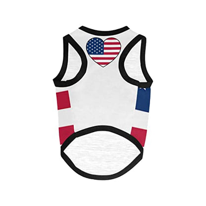 4th of July Vest for Dog American Flag Clothes Small Large Dog Apparel Pet Supplies Shirts (Small, DLR02) - color: DLR02, size: Small