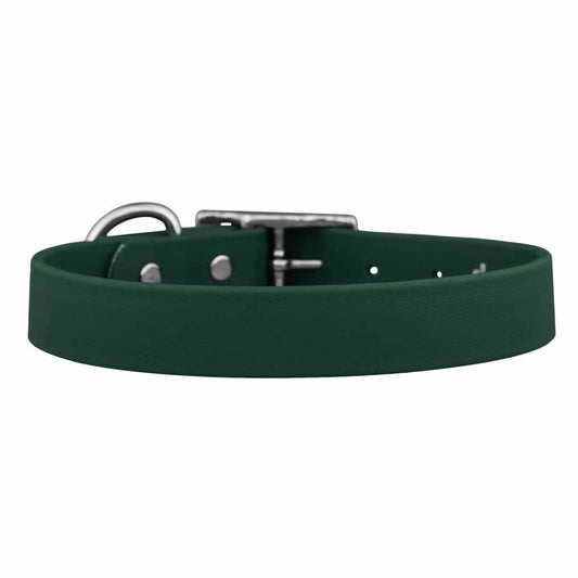 dogIDs Waterproof Soft Dog Collar - Odor Resistant, Safe, Comfortable, Durable, Adjustable, Made in The USA - Hunter Green, 1 in X 16 in (Fits Neck Sizes: 15-19 in) - color: Hunter Green, size: 1 in X 16 in (Fits Neck Sizes: 15-19 in)
