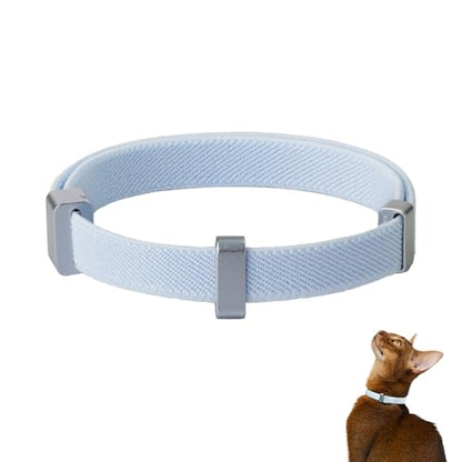 Safety Cat Collar Pro - U.S. IDA Gold Awarding Design, Elastic Quick Release Cat Collar with Buckle Non Breakaway - Lightweight for Kitten All Small Large Cats (Sierra Blue, S 5.9-11.8") - color: Sierra Blue, size: S 5.9-11.8"