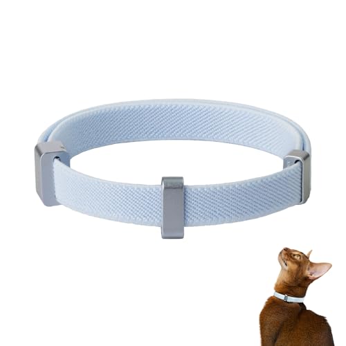 Safety Cat Collar Pro - U.S. IDA Gold Awarding Design, Elastic Quick Release Cat Collar with Buckle Non Breakaway - Lightweight for Kitten All Small Large Cats (Sierra Blue, S 5.9-11.8") - color: Sierra Blue, size: S 5.9-11.8"