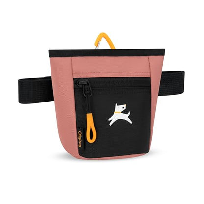 OllyDog Goodie Treat Bag, Dog Treat Pouch, Waist Belt Clip for Hands-Free Training, Magnetic Closure, Dog Training and Behavior Aids, Three Ways to Wear (Desert) - color: Desert