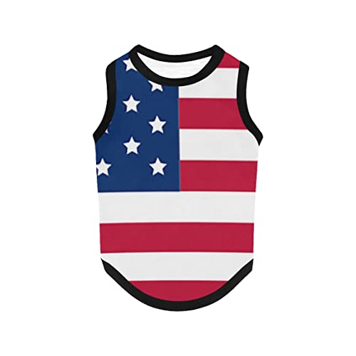 4th of July Vest for Dog American Flag Clothes Small Large Dog Apparel Pet Supplies Shirts(DLR02,X-Small) - color: DLR02, size: X-Small