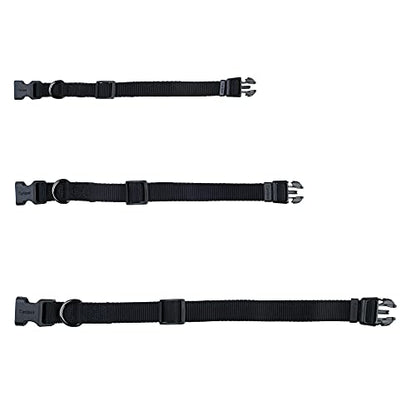 Premium Classic Nylon Webbing Adjustable Dog Collars,Soft and Smooth Traditional 3/4 Inch Wide Dog Collars with Quick Release Buckle for Medium Dogs Daily Helper. (Medium, Black) - color: Black, size: Medium 13-17 Inches