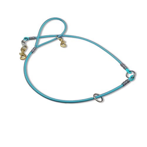 5' Cable & Cable Dog Leash Tree Tie Lead with O Ring (Light Blue) - color: Light Blue