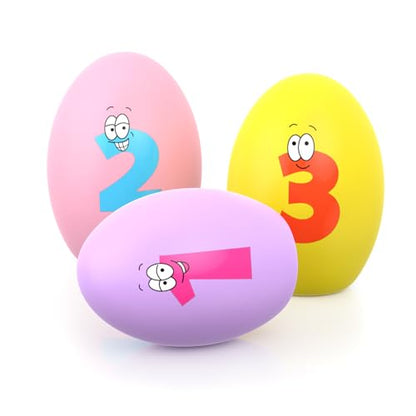 Squeaky Dog Toys for Small Dogs, 3 Pack Soft Puppy Chew Toy Set, Funny Numbers Squeaky Dog Balls, Interactive Fetch Playing Egg Balls for Puppy Small Breeds, 1.7"*2.4" - style: 3 Pack-A