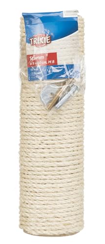Trixie Replacement Sisal Post for Scratching Posts, Cat Trees and Cat Towers, 4.3 x 19.7-in (11 × 50 cm) - size: 11/50 cm