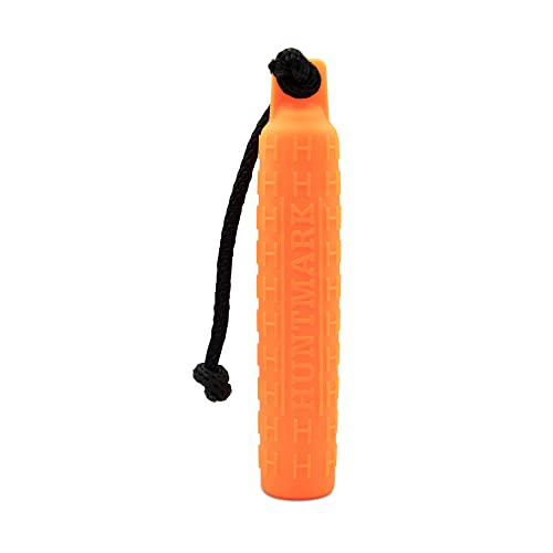 HUNTMARK Dog Bumpers – Standard Fetch Trainer for Hunting and Sporting Dogs – Puppy Training Dummy with Textured Pattern – Color-Spectrum Retrieving Bumpers – 12 x 2-inch - color: Orange