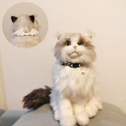 2 Pack Breakaway cat Collars with Bell,Safety Quick Release Pendant Cute Kitten Collar,Adjustable 20-30cm (Ghost, 20-30cm) - color: Ghost