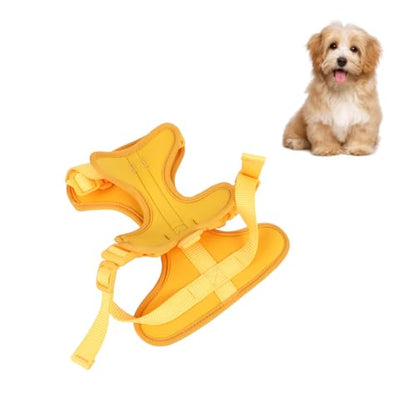 Adjustable Soft Breathable Escape Proof Dog Vest Harness, Pet Chest Harness for Small Dogs and Puppies, Bright Color Safety Design with Dual D Rings for Walking and (S) - color: Yellow