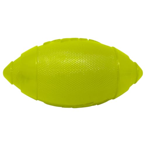 Nerf Dog 7in TPR Glow Classic Squeak Football Dog Toy -Green