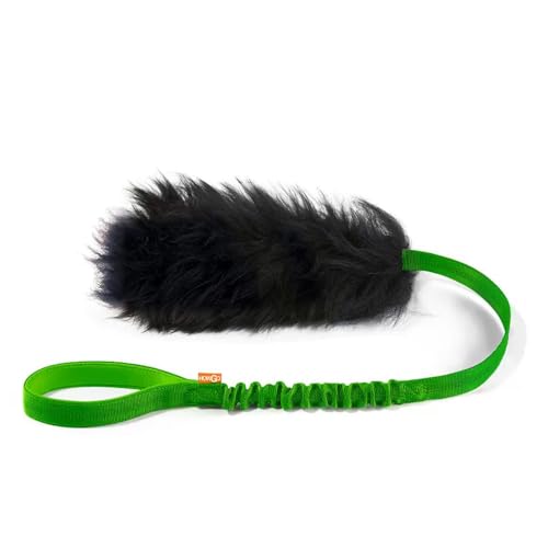 Dog Rope Toy,Dog Bungee Chaser Toy 100% Sheepskin,Sheep Smell Tug Toy for All Breeds(Green, Long Without Ball) - color: Green, size: Long Without Ball
