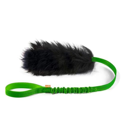 Dog Rope Toy,Dog Bungee Chaser Toy 100% Sheepskin,Sheep Smell Tug Toy for All Breeds(Green, Long Without Ball) - color: Green, size: Long Without Ball