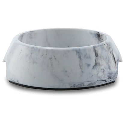Marble Print Melamine Dog and Cat Food and Water Bowl, Non Skid Base, Anti-Slip Pet Feeder Bowls (5.4 Ounce, 13.5 Ounce,27 Ounce) - size: Small 5.5 Ounce