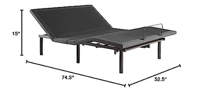 Lucid L600 Adjustable Bed Base Frame - Full Size - Zero Gravity - Bluetooth - Companion App - Head and Foot Incline - Interactive Dual Massage - Under Bed Lighting - Wireless Remote - Dual USB Ports - size: Full, style: L600
