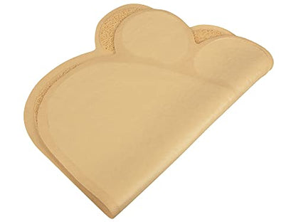 DM Paw-Shaped Large Cat Litter Box Mat, 23.5x17.5 Inches (Creamy) - color: Creamy