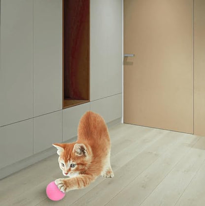 Wloom Cat Ball - Interactive, Self-Moving, Automatic Rolling Toy for Indoor Playing, Stimulates Hunting Instinct in Your Kitty (Pink) - color: pink