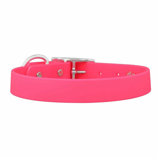 dogIDs Waterproof Soft Dog Collar - Odor Resistant, Safe, Comfortable, Durable, Adjustable, Made in The USA - Pink, 1 in X 16 in (Fits Neck Sizes: 15-19 in) - color: Pink, size: 1 in X 16 in (Fits Neck Sizes: 15-19 in)
