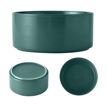 YINGFAN Dog Bowls Heavy Duty Ceramic Dog Bowls Non-Slip Ceramic Basic Bowl for Dogs (28 oz) - color: Green