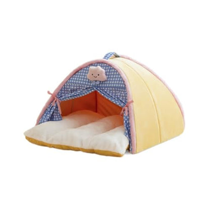 Cat House for Indoor Cats - Winter Cat Tent with Curtain, Removable Washable Cushion Cat Bed(19.69''X15.75''X19.69'') - size: 19.69''X15.75''X19.69''