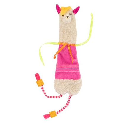 SmartyKat Leggy Llama Catnip Crinkly Plush Kicker Cat Toy, Soft Floppy Body for Wrestling & Bunny Kicks for Cats & Kittens - style: Leggy Llama