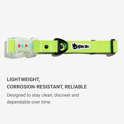Waterproof Dog Collar, Stink Proof PVC Coated Collar with Lightweight Aluminum Hardware & Transparent Buckle, Heavy Duty for Small Medium Large Dogs, Green, Medium - color: Green, size: M
