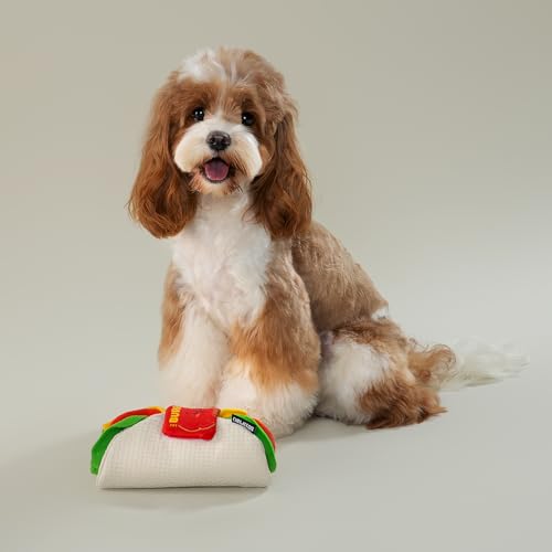CHEWFFON Burrito Dog Toy, Enrichment Crinkle Treat Puzzle Toys, Interactive Nose Work Toy for Boredom and Stimulating, Durable & Pet-Safe Dog Toys, Snuffle Game for All Breeds - style: Burrito