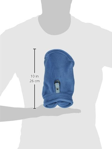 Gooby Fleece Vest Dog Sweater - Blue, X-Small - Warm Pullover Fleece Dog Jacket with O-Ring Leash for Small to Medium Dogs - color: Blue, size: X-Small (Around 4-lb)