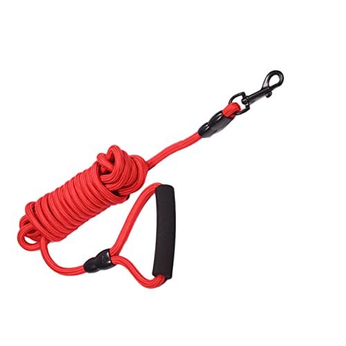 Toyvian Heavy Duty Dog Leash with Padded Handle Red Training Leash for Medium Large Dogs Ergonomic Grip for Comfort and Control for Training and Walking