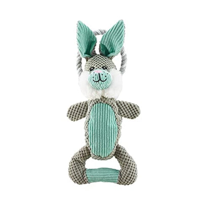 Outward Hound Scrunch Bunch Bunny Interactive Plush Squeaky Dog Tug Toy - color: Scrunch Bunch Bunny