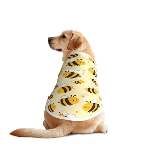 SWEET TANG Dog Cooling T-Shirt Cute Bee Pattern, Quick Dry Mesh Breathable, Lightweight Summer Beach T-Shirt for Outdoor Walking, X-Large - color: Pattern (224), size: X-Large