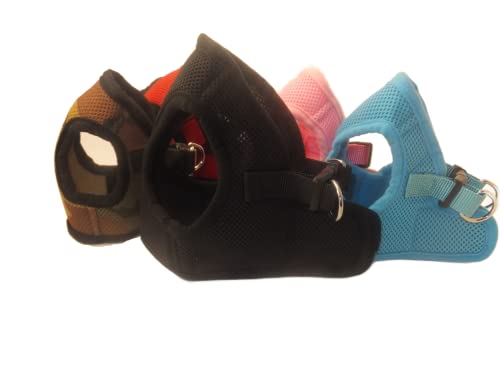 Soft No Pull Step-in Dog Harness Small Dog XXS XS Vest for Teacup, Chihuahua, Yorkie, Pomeranian Dog Harness Vest for Puppy Comfy Black Mesh for Puppies (LG 16"-17.5" 9-12 lbs) - color: Black, size: Lg 16"-17.5" 9-12 Lbs