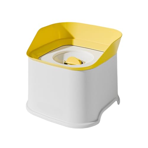 Dogs Water Dispenser Spill Bowl Spill Design for Large Dog Slip Resistant - color: Yellow, size: 2000ml