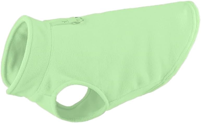 JACKO & CO - Fleece Vest Dog Sweater with Leash Ring - Soft, Warm & Lightweight Pullover Coat for Small & Medium Dogs, Puppies & Cats - Cozy Fall/Winter/Spring Pet Jacket (Mint Green, X-Small 3lbs) - color: Mint Green, size: XS (2-4lbs)