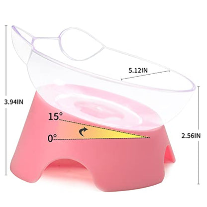 MILIFUN Raised Cat Food Bowls with Stand, Cat Dishes for Food or Water, Tilted Bowl, Pet Dish with Stand