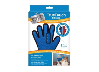 Five Finger Deshedding Glove- Premium Version, Gentle Grooming Glove Great Cats & Dogs with Long or Short Fur- Includes 1 Authentic Right-Hand Glove & 1 Lint Roller
