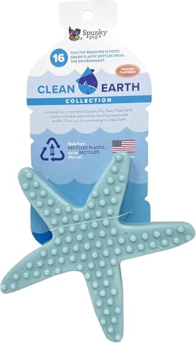 Spunky pup Clean Earth Heavy Duty Dog Chew Toys for Aggressive Chewers - Recycled, Made in USA, Starfish - style: Starfish