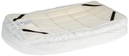 MidWest Homes for Pets Medium QuietTime Double Bolster Pet Bed, White Plush 30-Inch Crate Mat with Stacked Bolsters, Machine Washable, Secure Fit with Elastic Straps - color: White Plush, size: 30-Inch
